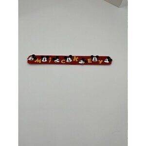 Disney Parks Mickey Mouse Red Slap Bracelet Many Faces of Mickey Oh Boy!
